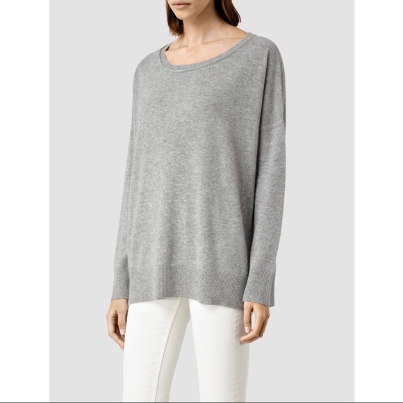 all saints grey sweater